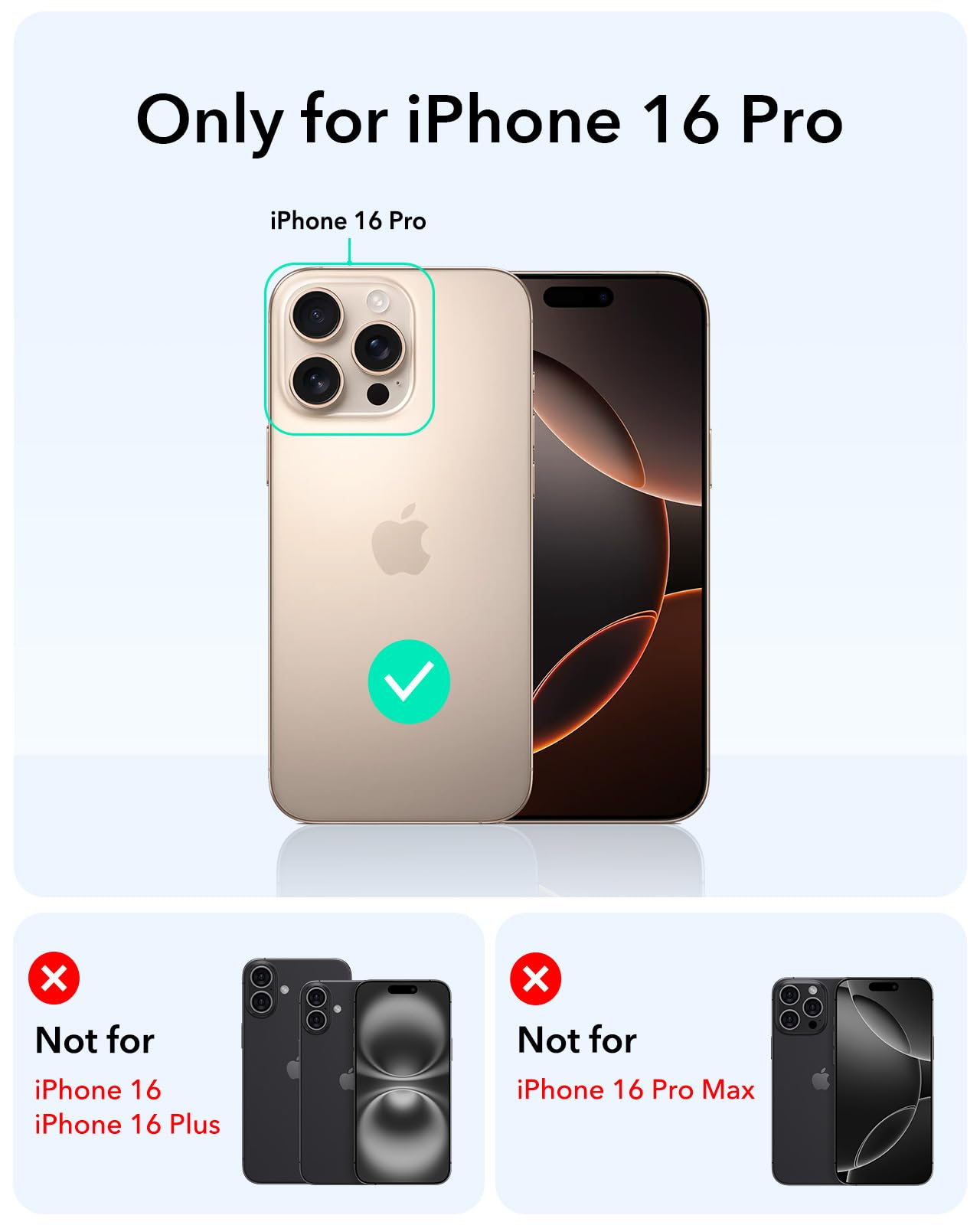 Foto 2 | Funda De Teléfono Esr Para Iphone 16 Pro Con Control De Cámara Magsafe Clear - Venta Internacional.