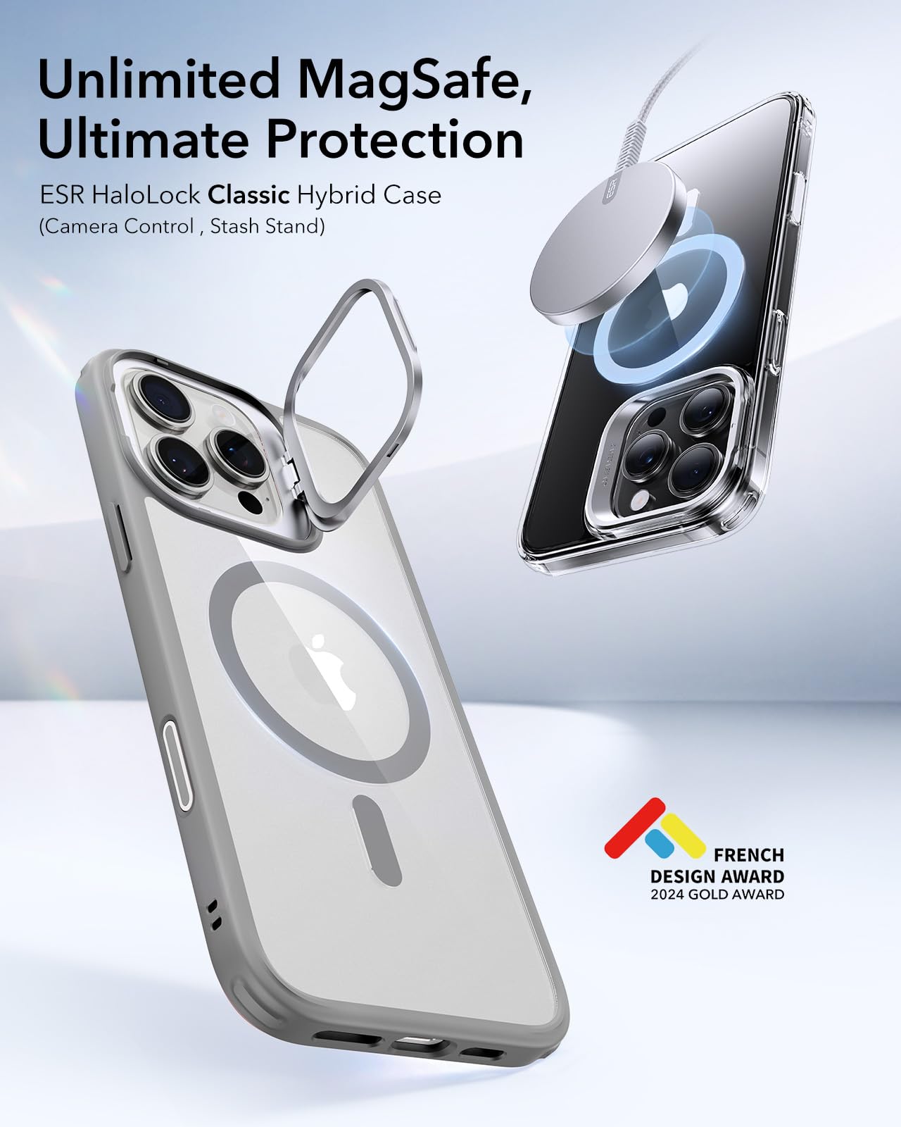Foto 4 pulgar | Funda De Teléfono Esr Para Iphone 16 Pro Con Control De Cámara Magsafe Clear - Venta Internacional.