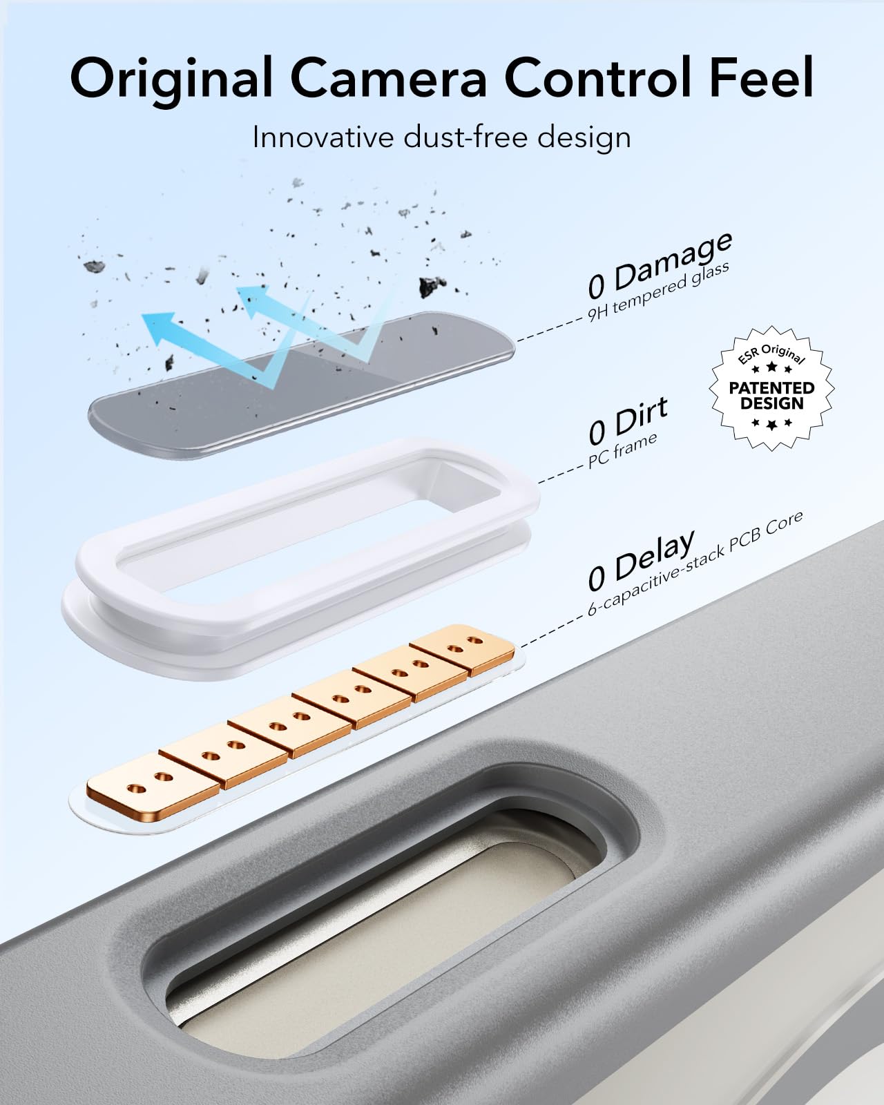Foto 5 pulgar | Funda De Teléfono Esr Para Iphone 16 Pro Con Control De Cámara Magsafe Clear - Venta Internacional.