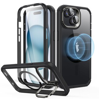Foto 1 | Funda Esr Para Iphone 15 Con Soporte Magsafe De Cuerpo Completo, Color Negro Transparente - Venta Internacional.