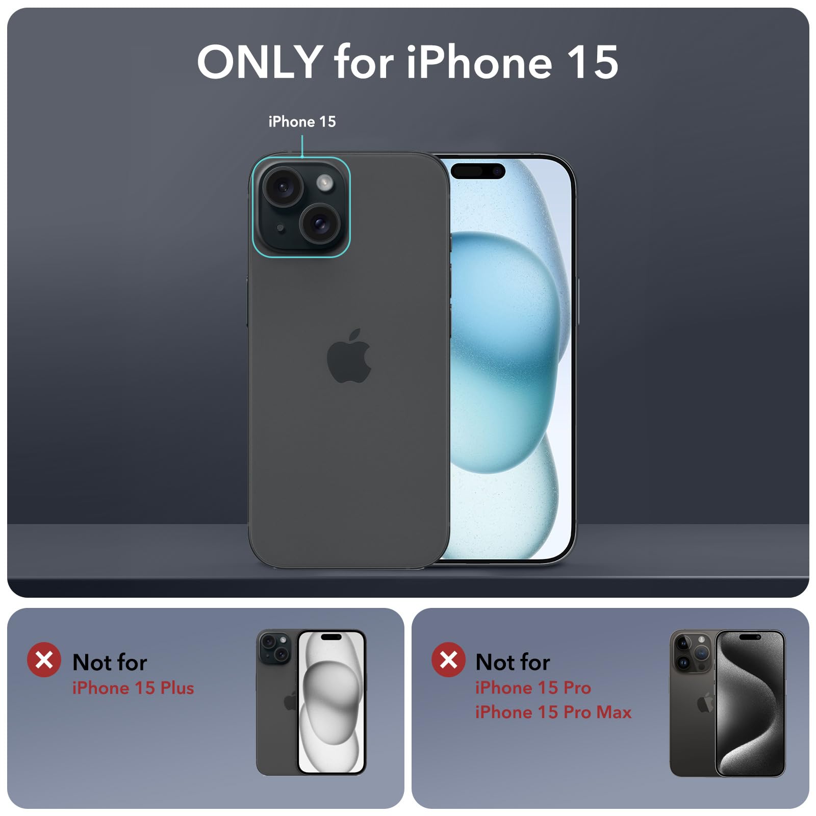 Foto 3 pulgar | Funda Esr Para Iphone 15 Con Soporte Magsafe De Cuerpo Completo, Color Negro Transparente - Venta Internacional.