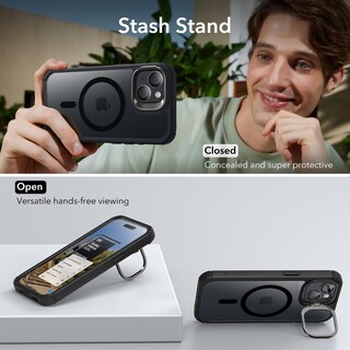 Foto 5 | Funda Esr Para Iphone 15 Con Soporte Magsafe De Cuerpo Completo, Color Negro Transparente - Venta Internacional.