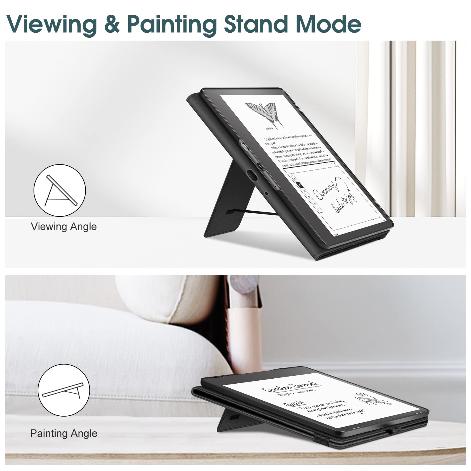 Foto 3 pulgar | Funda Fintie Con Soporte Para Kindle Scribe 10.2'' 2024/2022, Color Negro - Venta Internacional.