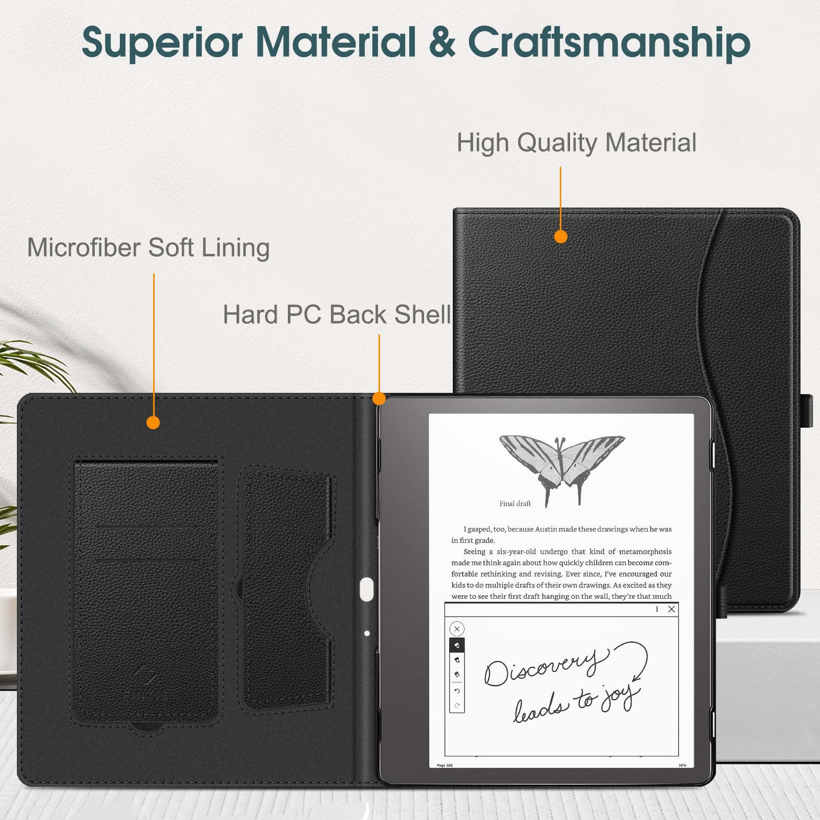 Foto 7 | Funda Fintie Con Soporte Para Kindle Scribe 10.2'' 2024/2022, Color Negro - Venta Internacional.