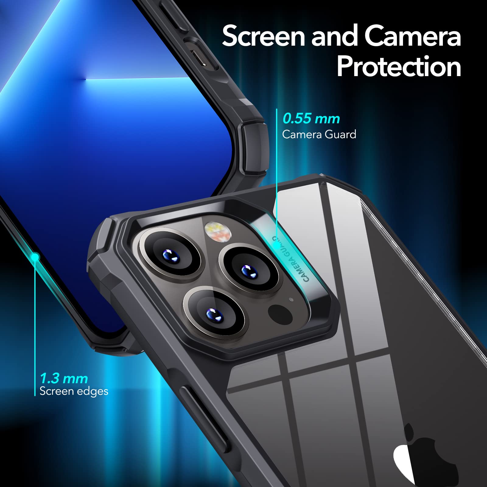 Foto 3 | Funda De Teléfono Esr Para Iphone 13 Pro Max, De Grado Militar, Transparente - Venta Internacional.