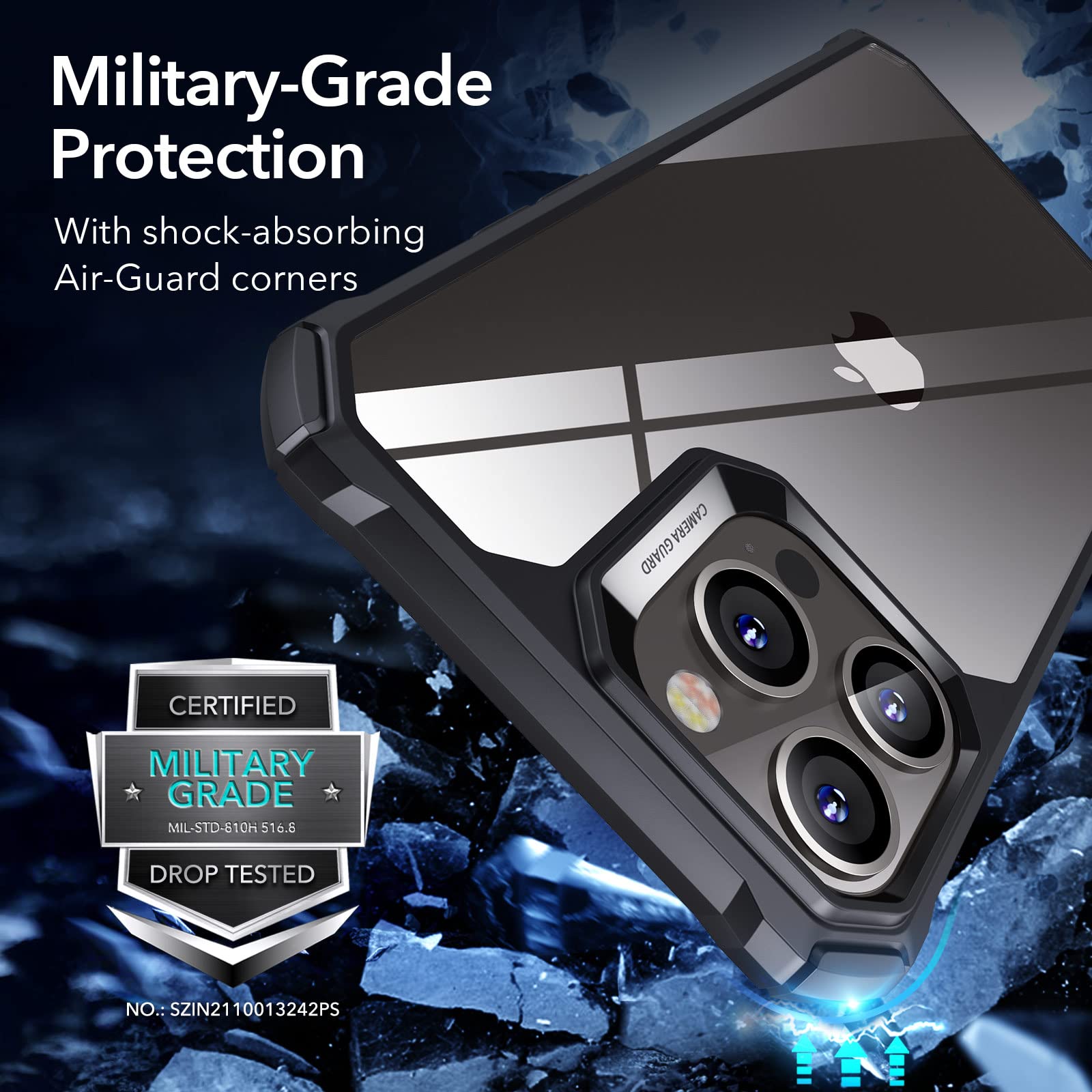 Foto 7 | Funda De Teléfono Esr Para Iphone 13 Pro Max, De Grado Militar, Transparente - Venta Internacional.