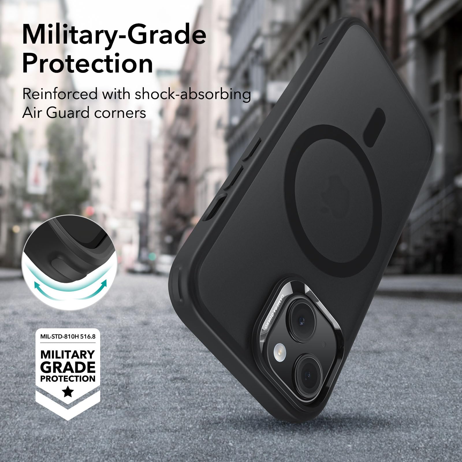 Foto 4 | Funda Esr Para Iphone 15 Con Magsafe, De Grado Militar, Resistente Al Amarilleo, Negro Esmerilado - Venta Internacional.