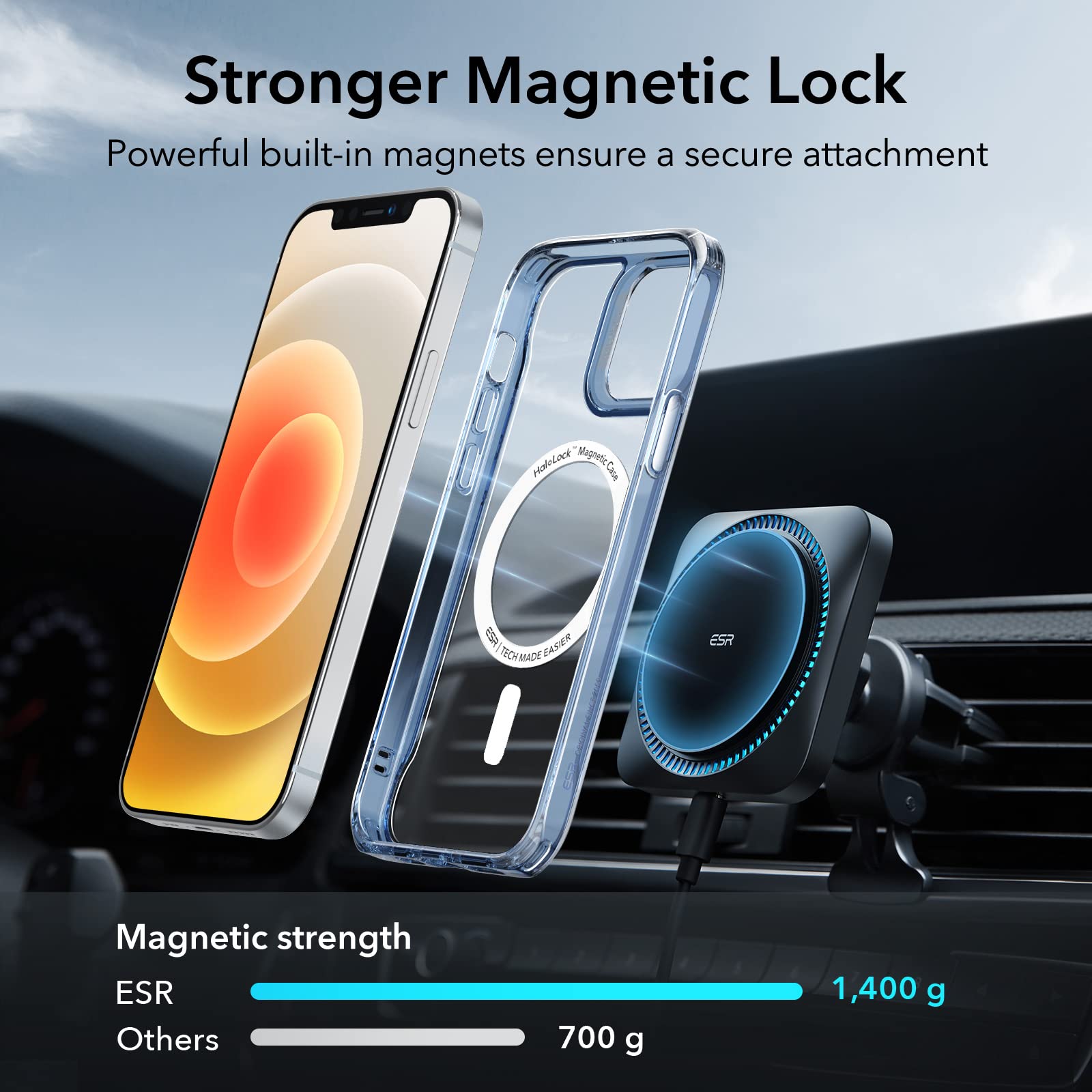 Foto 4 pulgar | Funda De Teléfono Esr Sidekick Hybrid Halolock Para Iphone 12/12 Pro - Venta Internacional.
