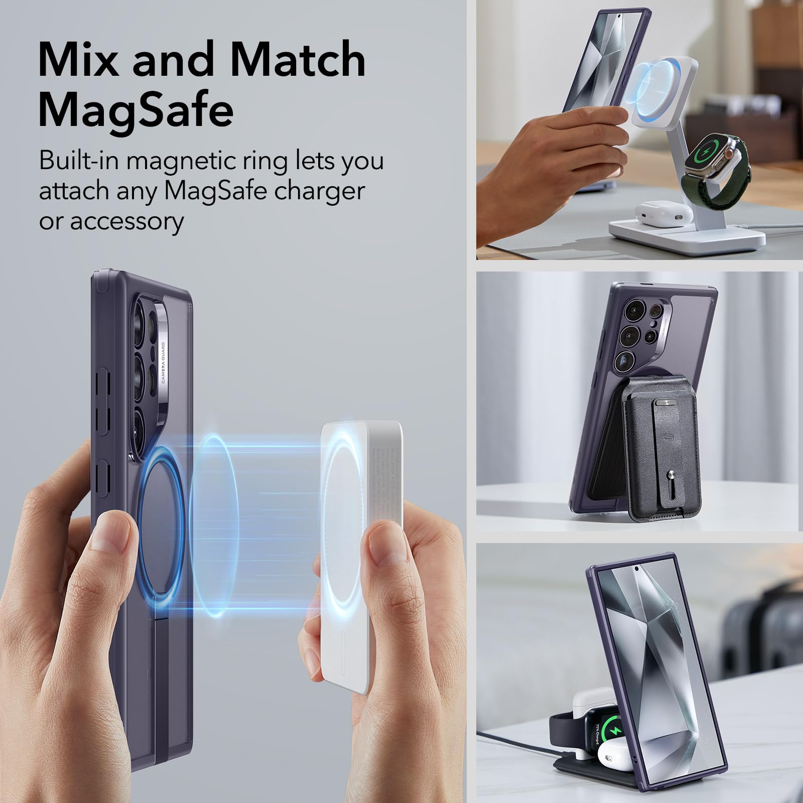 Foto 5 | Funda Esr Magsafe Con Soporte Para Samsung Galaxy S24 Ultra - Venta Internacional.