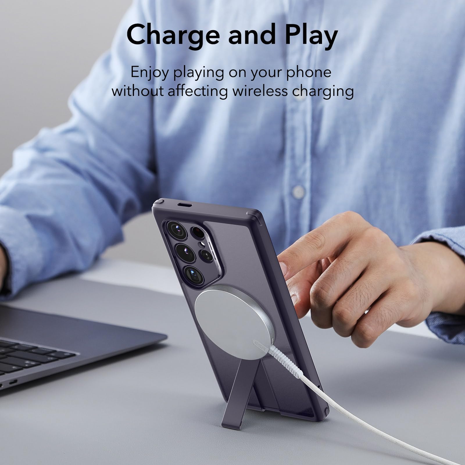 Foto 6 | Funda Esr Magsafe Con Soporte Para Samsung Galaxy S24 Ultra - Venta Internacional.
