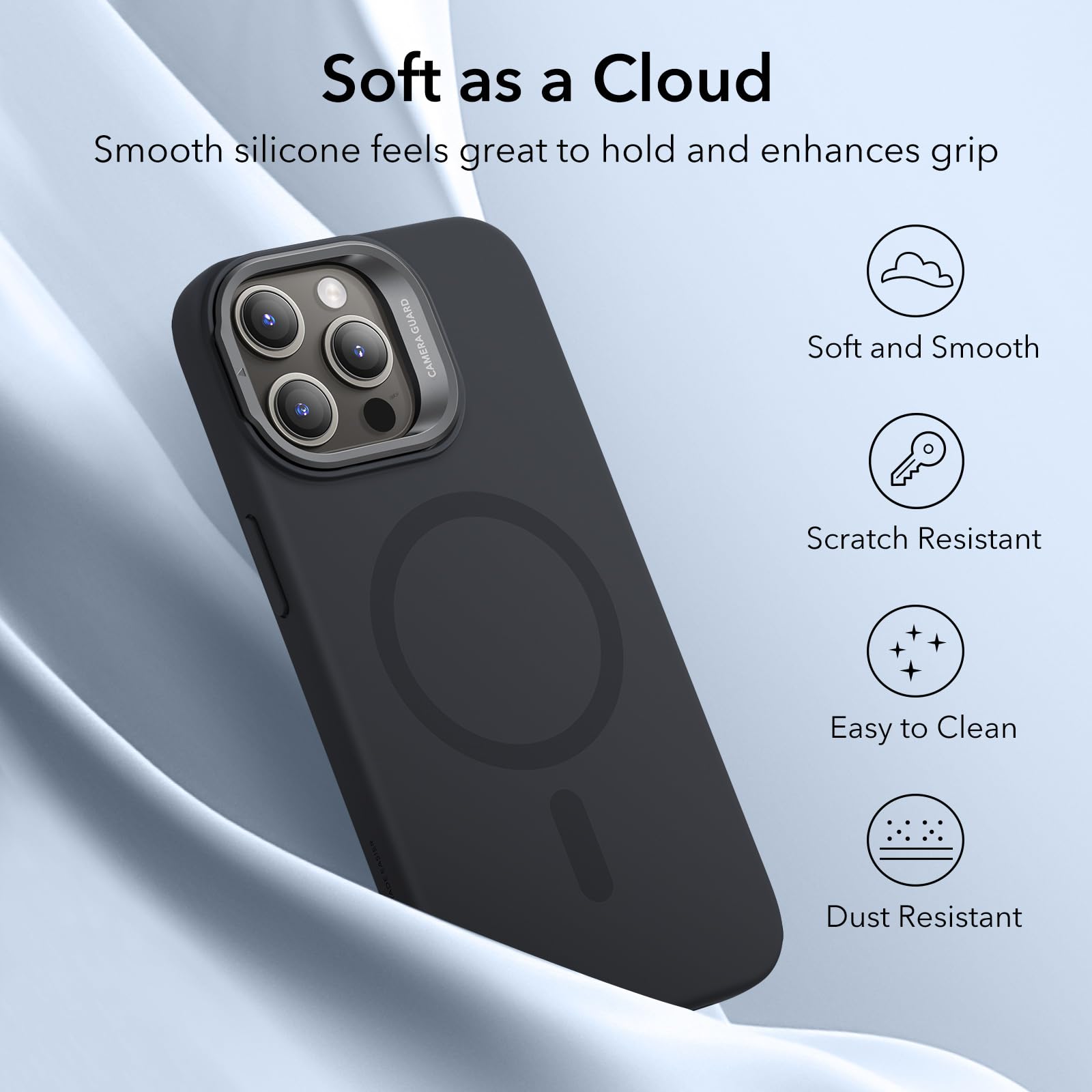 Foto 4 pulgar | Funda De Teléfono Esr Magsafe De Silicona Con Soporte Para Iphone 15 Pro Max - Venta Internacional.