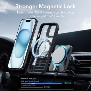 Foto 5 | Funda De Teléfono Esr Para Iphone 15 Con Magsafe De Grado Militar Transparente - Venta Internacional.