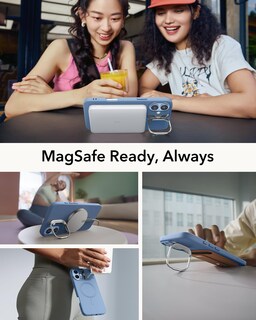 Foto 5 | Funda De Silicona Esr Con Soporte Para Iphone 16 Plus, Color Azul Claro - Venta Internacional.