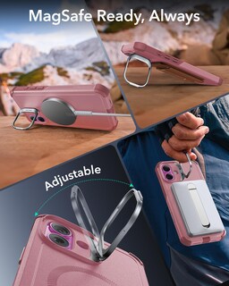 Foto 6 | Funda Esr Para Iphone 16 Con Soporte, Protección Contra Caídas De Grado Militar De 23 Pies Con Botón - Venta Inter