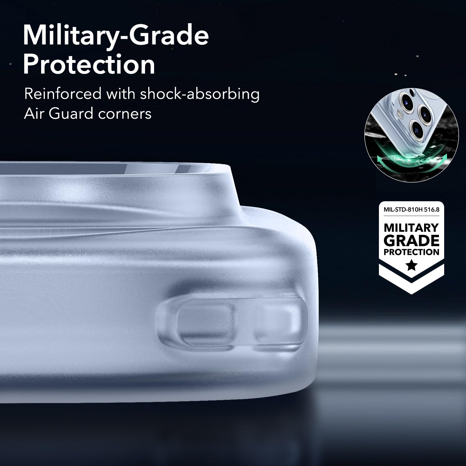 Foto 7 pulgar | Funda De Teléfono Esr Para Iphone 14 Pro Magsafe De Grado Militar Azul - Venta Internacional.
