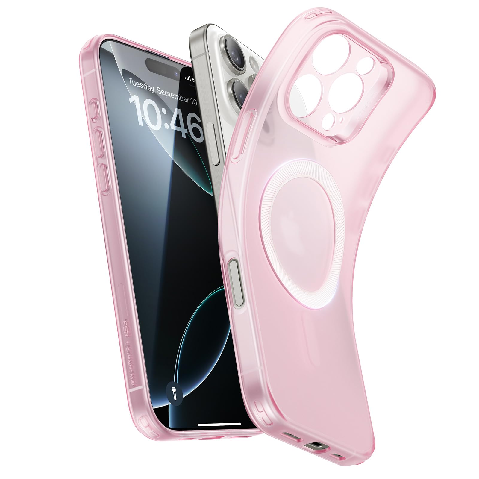 Foto 1 | Funda De Teléfono Esr Zero Series Para Iphone 16 Pro Magsafe Pink - Venta Internacional.