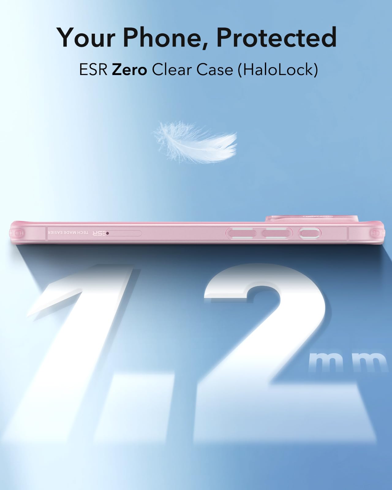 Foto 2 | Funda De Teléfono Esr Zero Series Para Iphone 16 Pro Magsafe Pink - Venta Internacional.