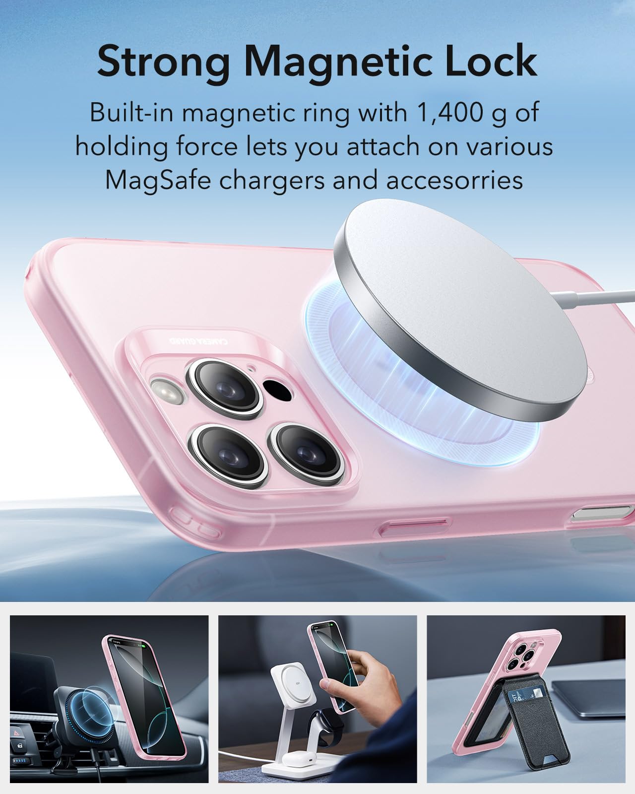 Foto 6 pulgar | Funda De Teléfono Esr Zero Series Para Iphone 16 Pro Magsafe Pink - Venta Internacional.