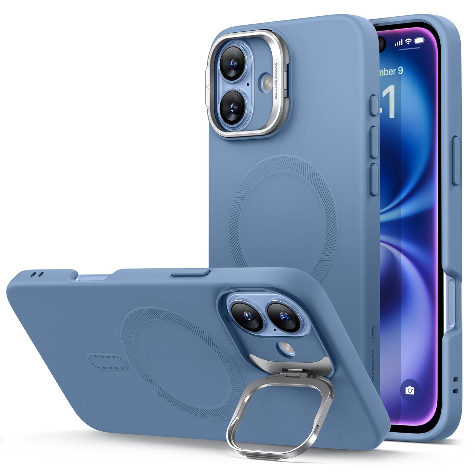 Foto 2 pulgar | Funda Esr De Silicona Para Iphone 16 Con Soporte Magsafe Light - Venta Internacional.