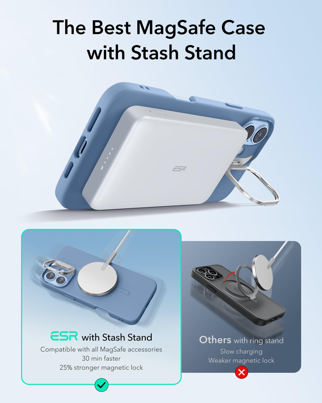 Foto 4 | Funda Esr De Silicona Para Iphone 16 Con Soporte Magsafe Light - Venta Internacional.