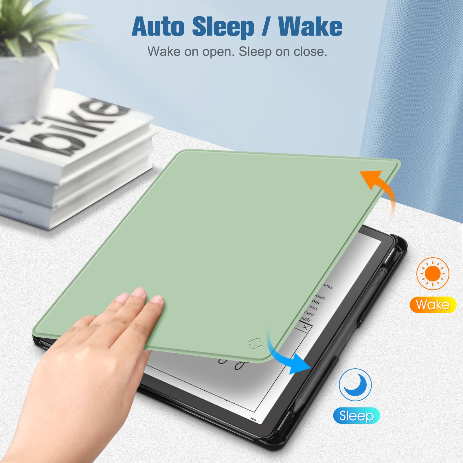 Foto 3 pulgar | Funda Fintie Slim Para Kindle Scribe 10.2 Con Soporte Para Bolígrafos Agave - Venta Internacional.