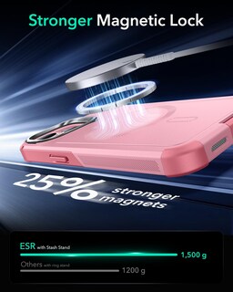 Foto 6 | Funda Esr Para Iphone 15 Con Soporte Para Iphone 15, Protección Contra Caídas De 7 M, Rosa - Venta Internacional.