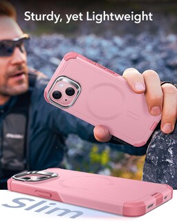 Foto 7 | Funda Esr Para Iphone 15 Con Soporte Para Iphone 15, Protección Contra Caídas De 7 M, Rosa - Venta Internacional.