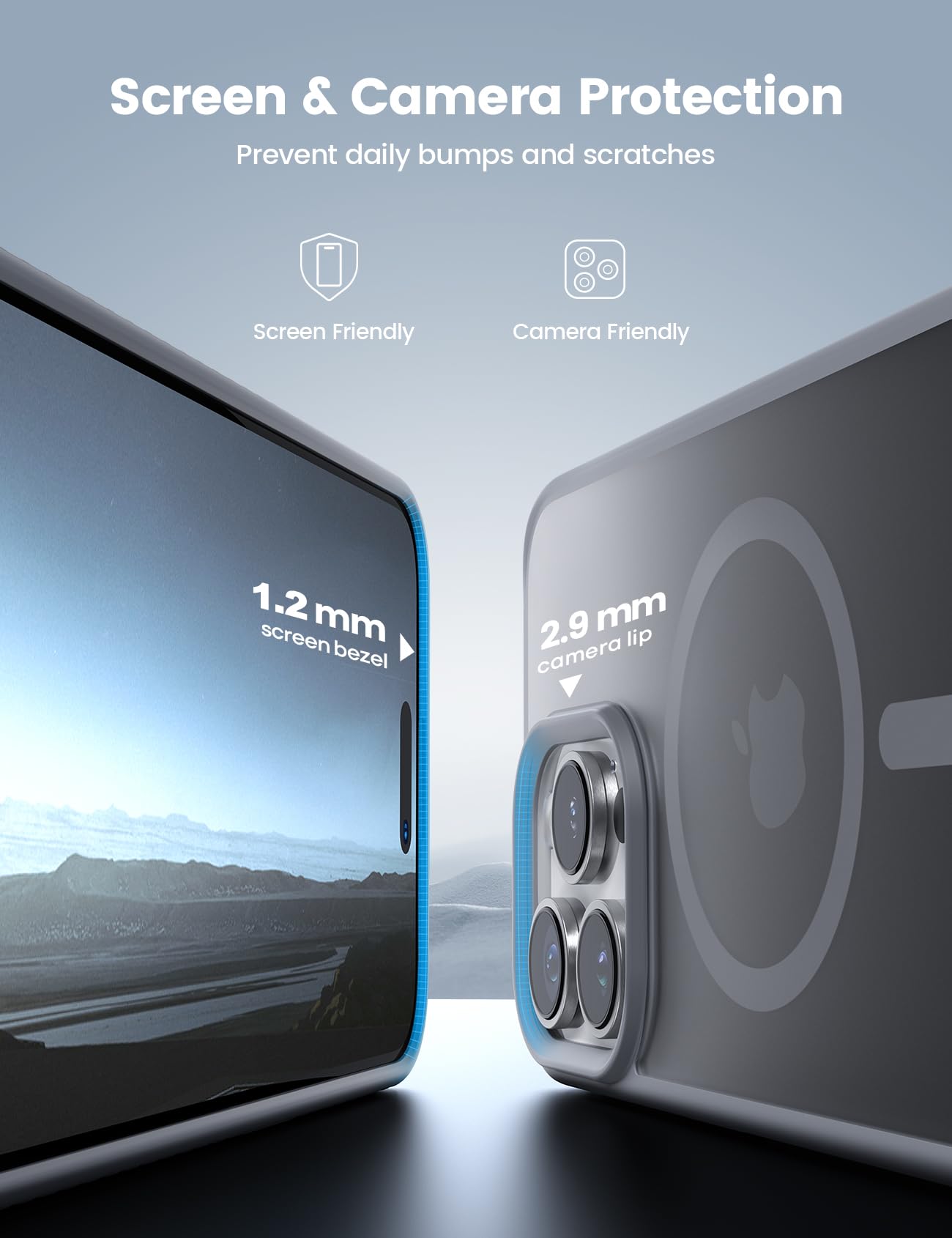 Foto 5 | Funda Magnética Lamicall Para Iphone 15 Pro Magsafe Gray - Venta Internacional.
