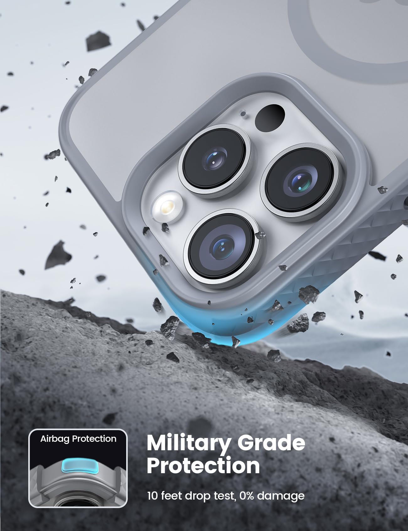 Foto 7 pulgar | Funda Magnética Lamicall Para Iphone 15 Pro Magsafe Gray - Venta Internacional.