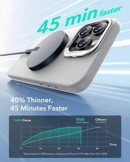 Foto 6 | Funda De Silicona Esr Para Iphone 16 Pro Con Soporte Magsafe, Color Gris - Venta Internacional.