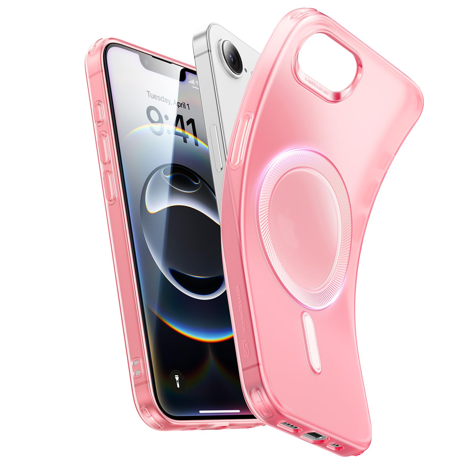 Funda De Teléfono Esr Halolock Zero Clear Para Iphone 16e Frosted Re - Venta Internacional.