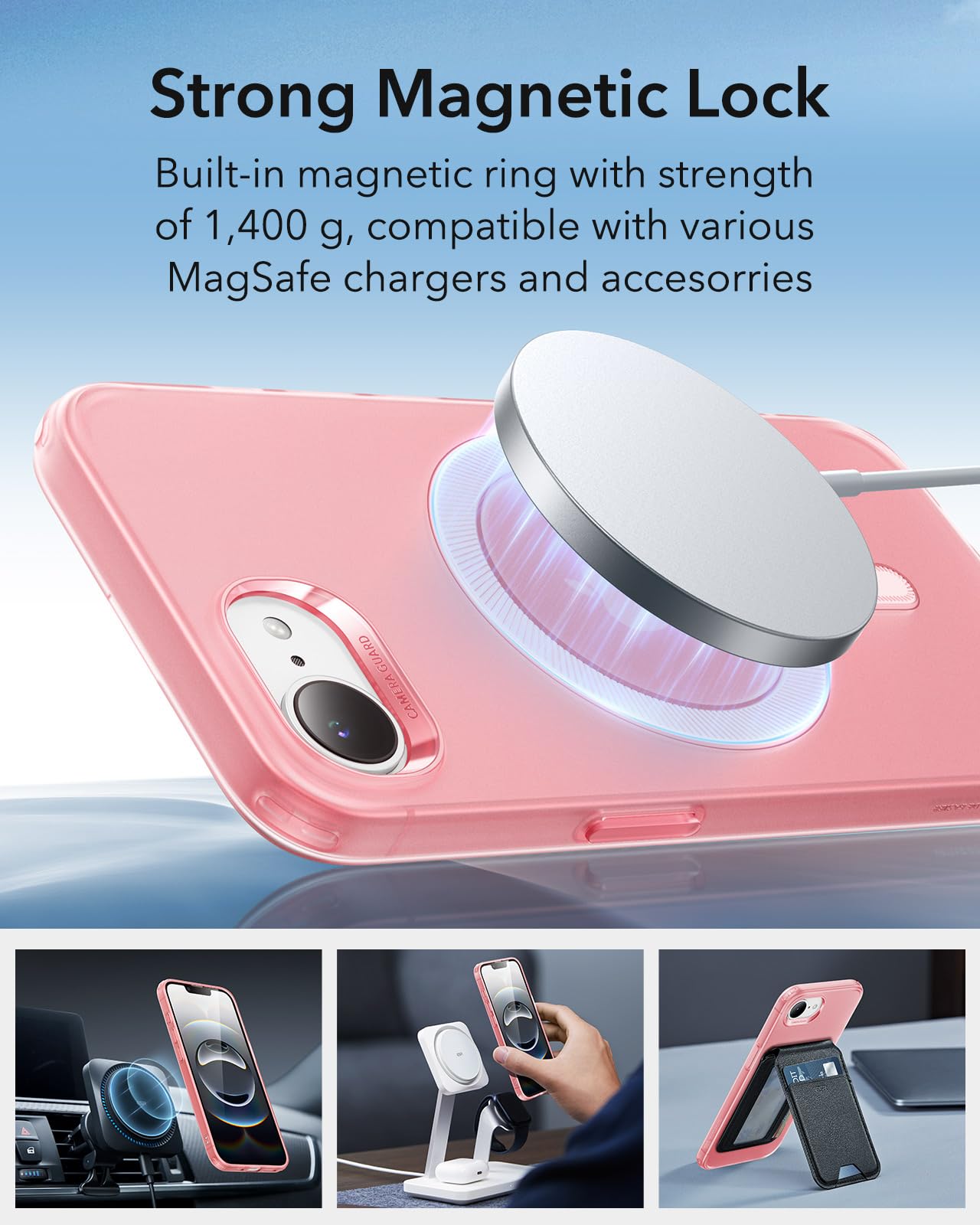 Foto 6 pulgar | Funda De Teléfono Esr Halolock Zero Clear Para Iphone 16e Frosted Re - Venta Internacional.