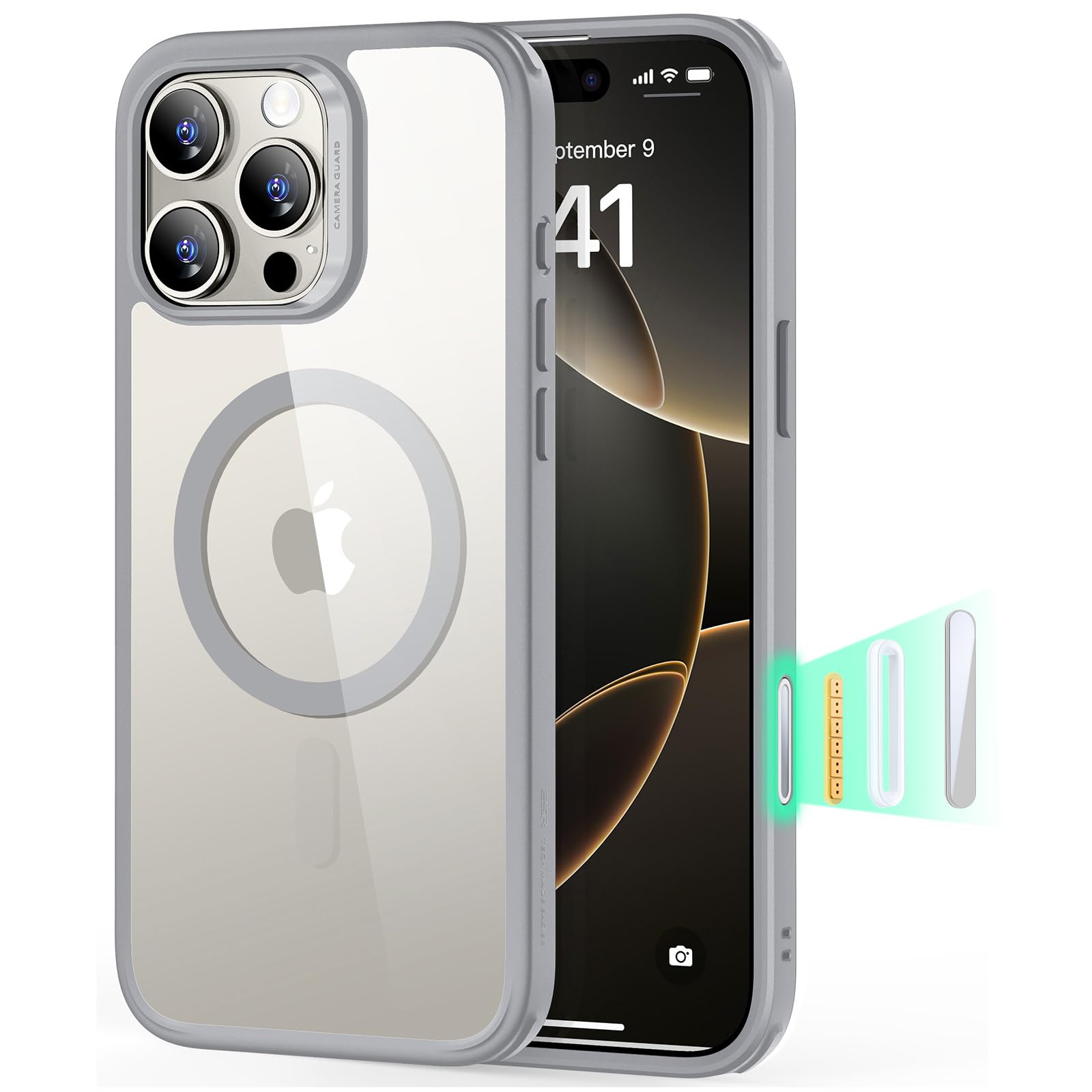 Foto 1 | Funda De Teléfono Esr Para Iphone 16 Pro Con Magsafe A Prueba De Golpes, Transparente - Venta Internacional.