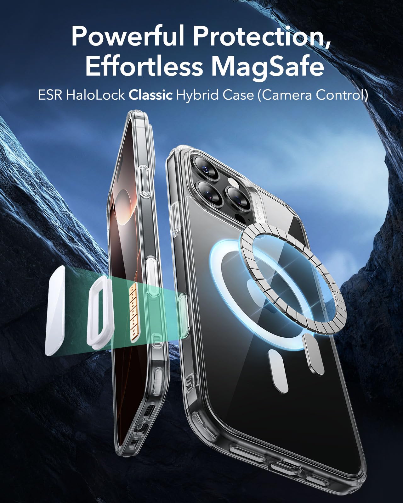 Foto 3 | Funda De Teléfono Esr Para Iphone 16 Pro Con Magsafe A Prueba De Golpes, Transparente - Venta Internacional.