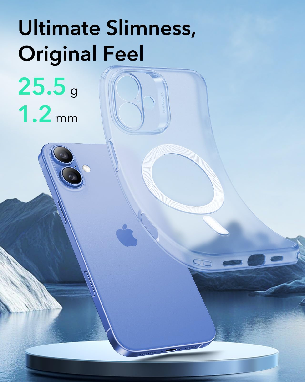 Foto 3 pulgar | Funda De Teléfono Esr Para Iphone 16 Plus Con Magsafe Frosted Blue - Venta Internacional.