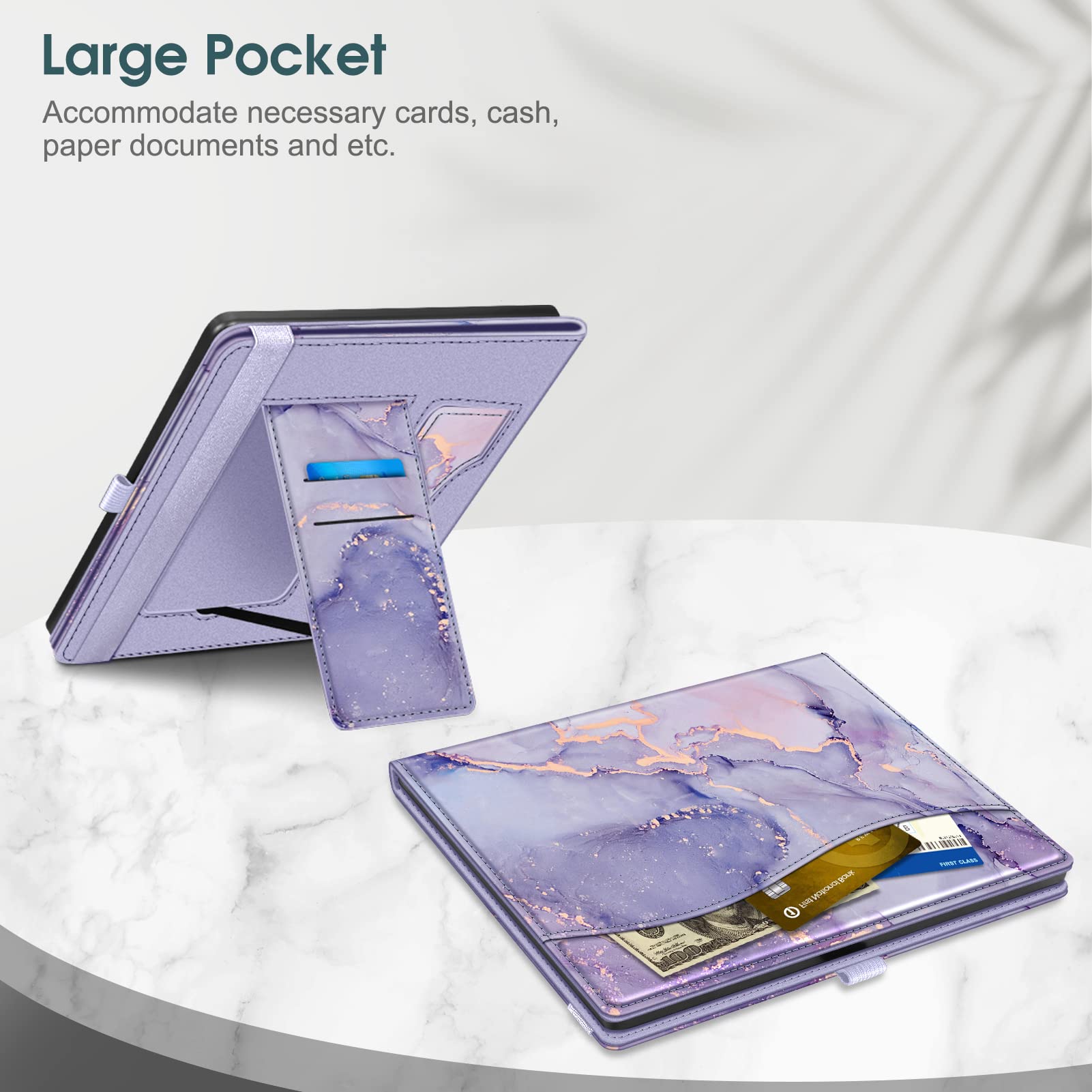 Foto 4 | Funda Fintie Con Soporte Para Kindle Scribe De 10,2 Pulgadas Con Ranura Para Tarjetas, Color Lila - Venta Internacional.