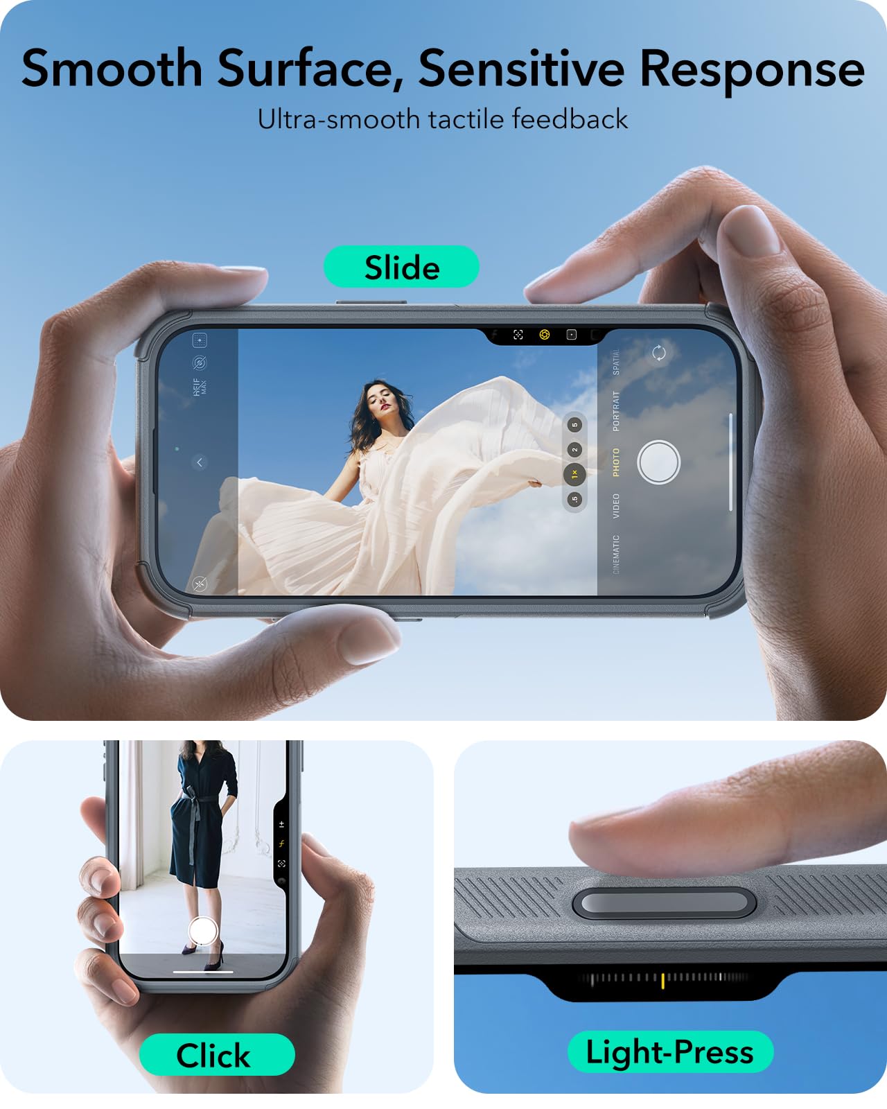 Foto 5 pulgar | Funda De Teléfono Esr Para Iphone 16 Con Soporte De Protección Contra Caídas De 23 Pies, Gris Claro - Venta Interna