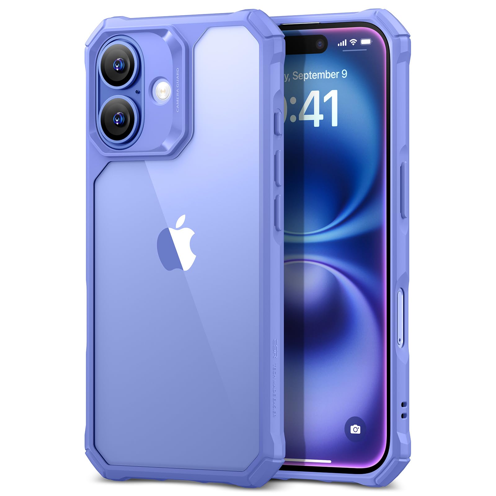 Foto 2 pulgar | Funda De Teléfono Esr Air Armor Series Para Iphone 16, Azul Transparente - Venta Internacional.