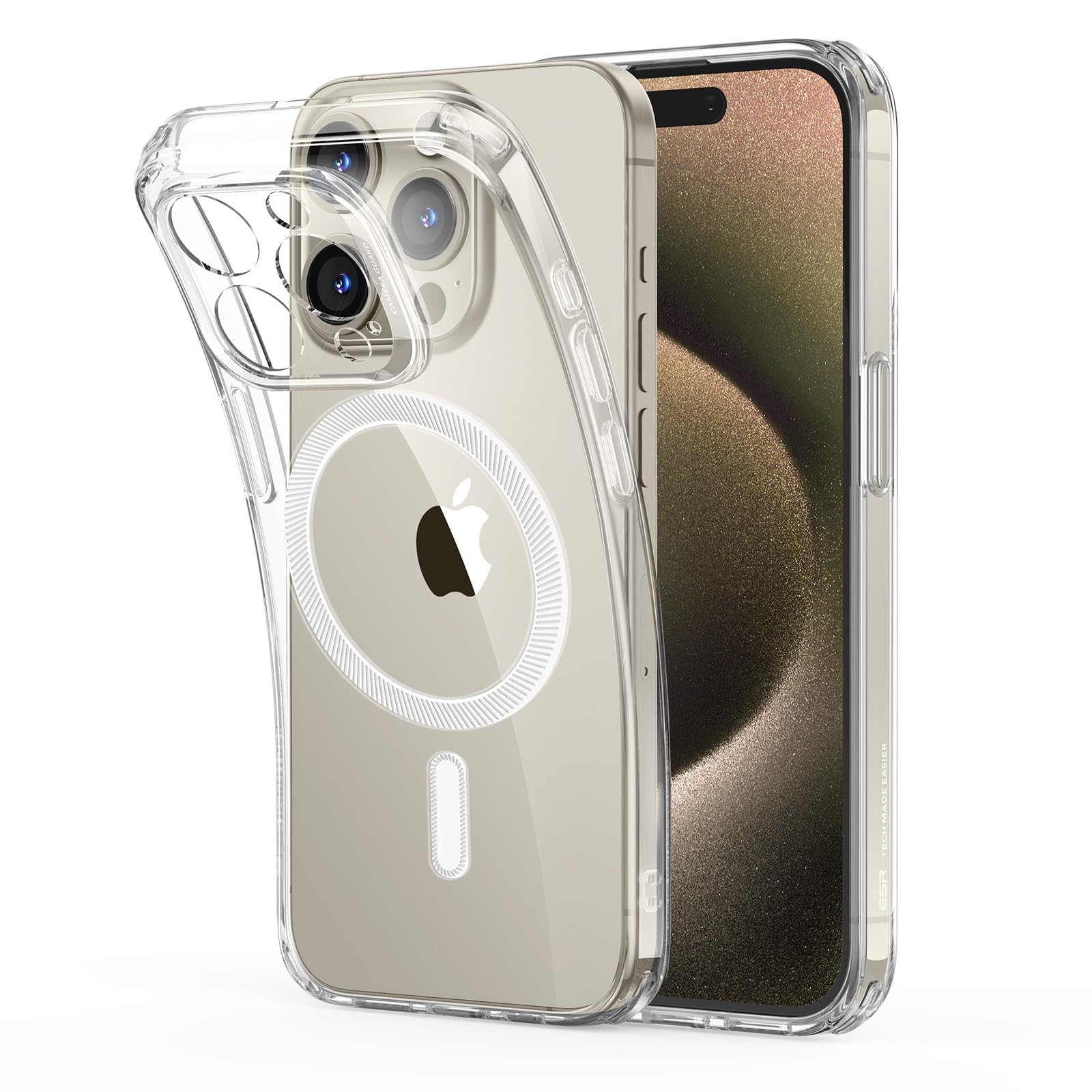 Foto 2 pulgar | Funda De Teléfono Esr Zero Series Para Iphone 15 Pro Max Clear - Venta Internacional.