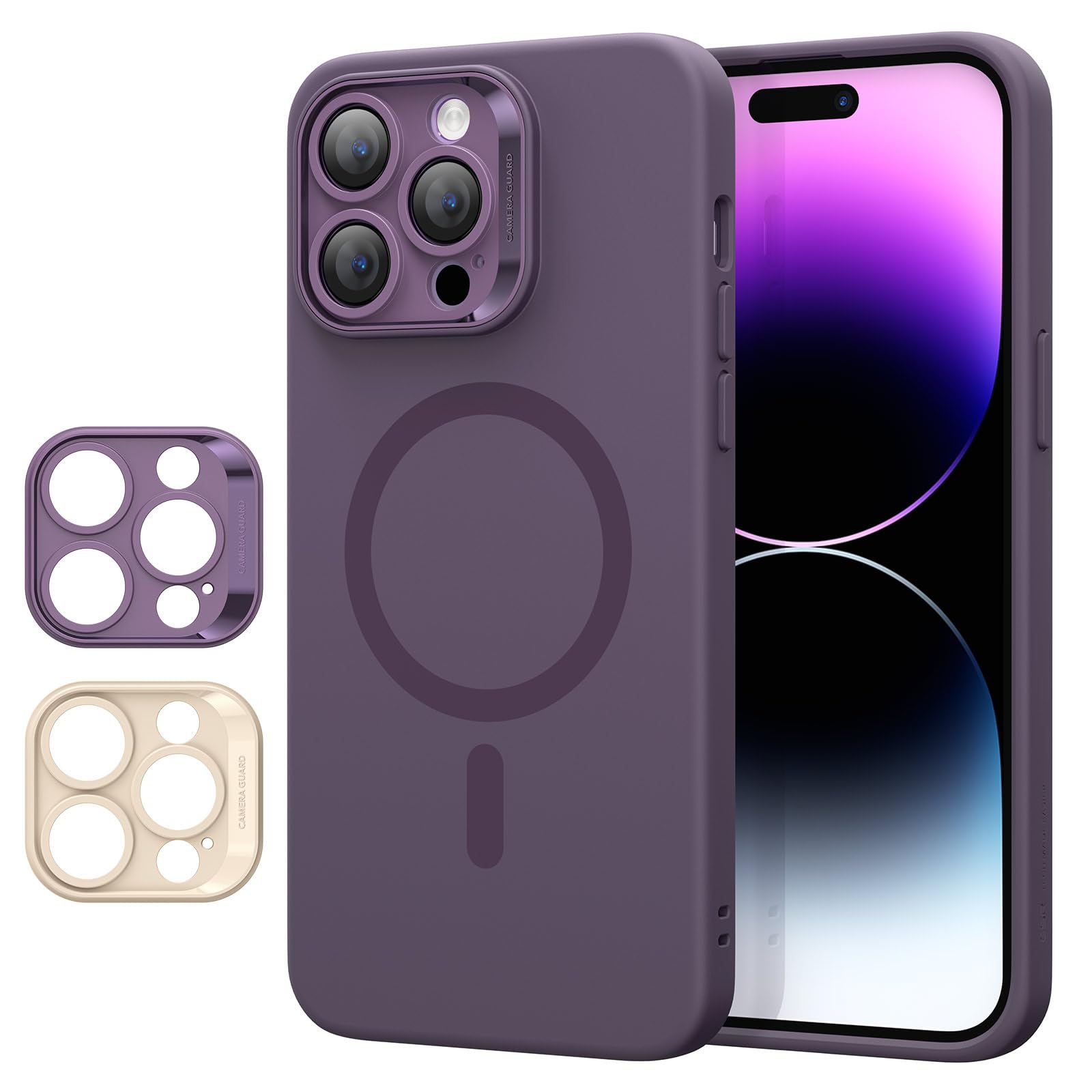 Foto 2 pulgar | Funda De Teléfono Esr Para Iphone 14 Pro Con Silicona Morada Magsafe - Venta Internacional.