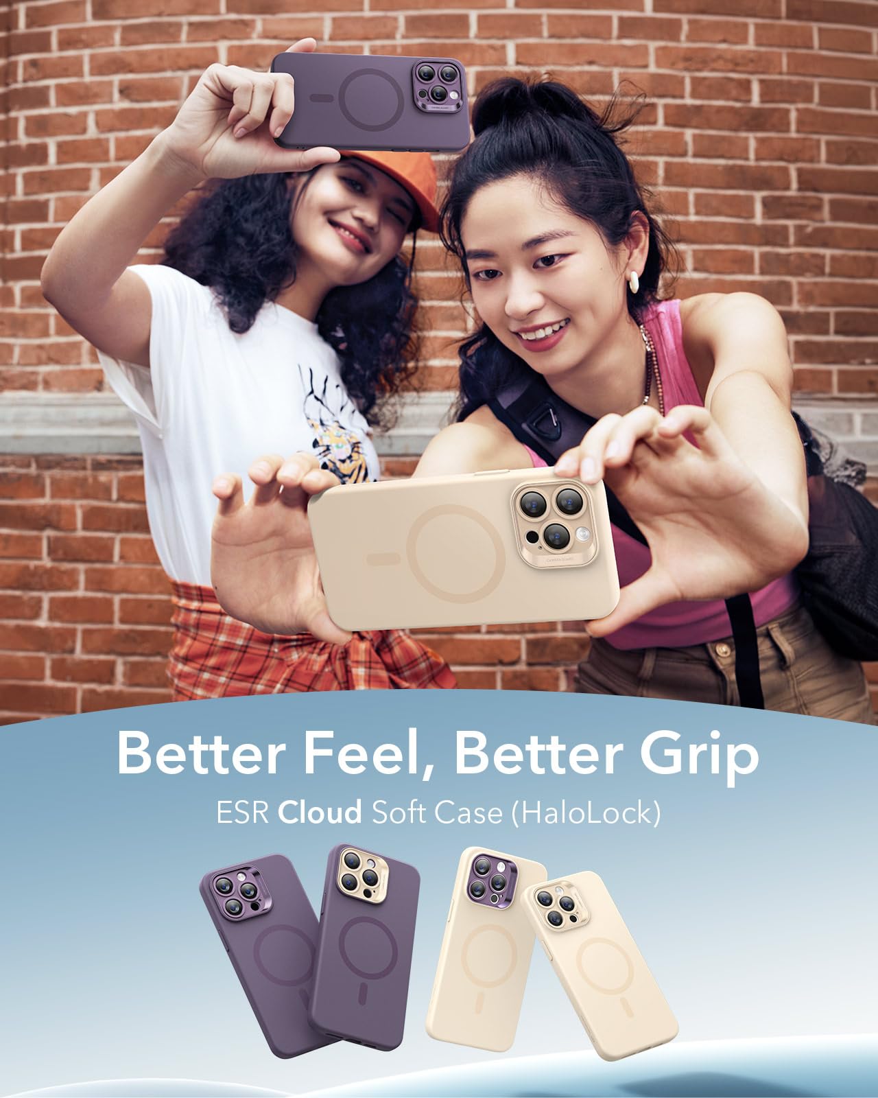 Foto 2 | Funda De Teléfono Esr Para Iphone 14 Pro Con Silicona Morada Magsafe - Venta Internacional.