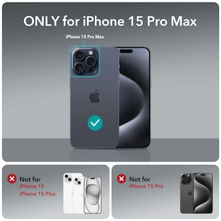 Foto 2 | Funda De Teléfono Transparente Esr Para Iphone 15 Pro Max A Prueba De Golpes, Resistente Al Amarilleo - Venta Inter
