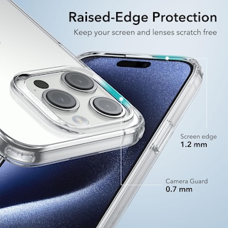 Foto 5 | Funda De Teléfono Transparente Esr Para Iphone 15 Pro Max A Prueba De Golpes, Resistente Al Amarilleo - Venta Inter