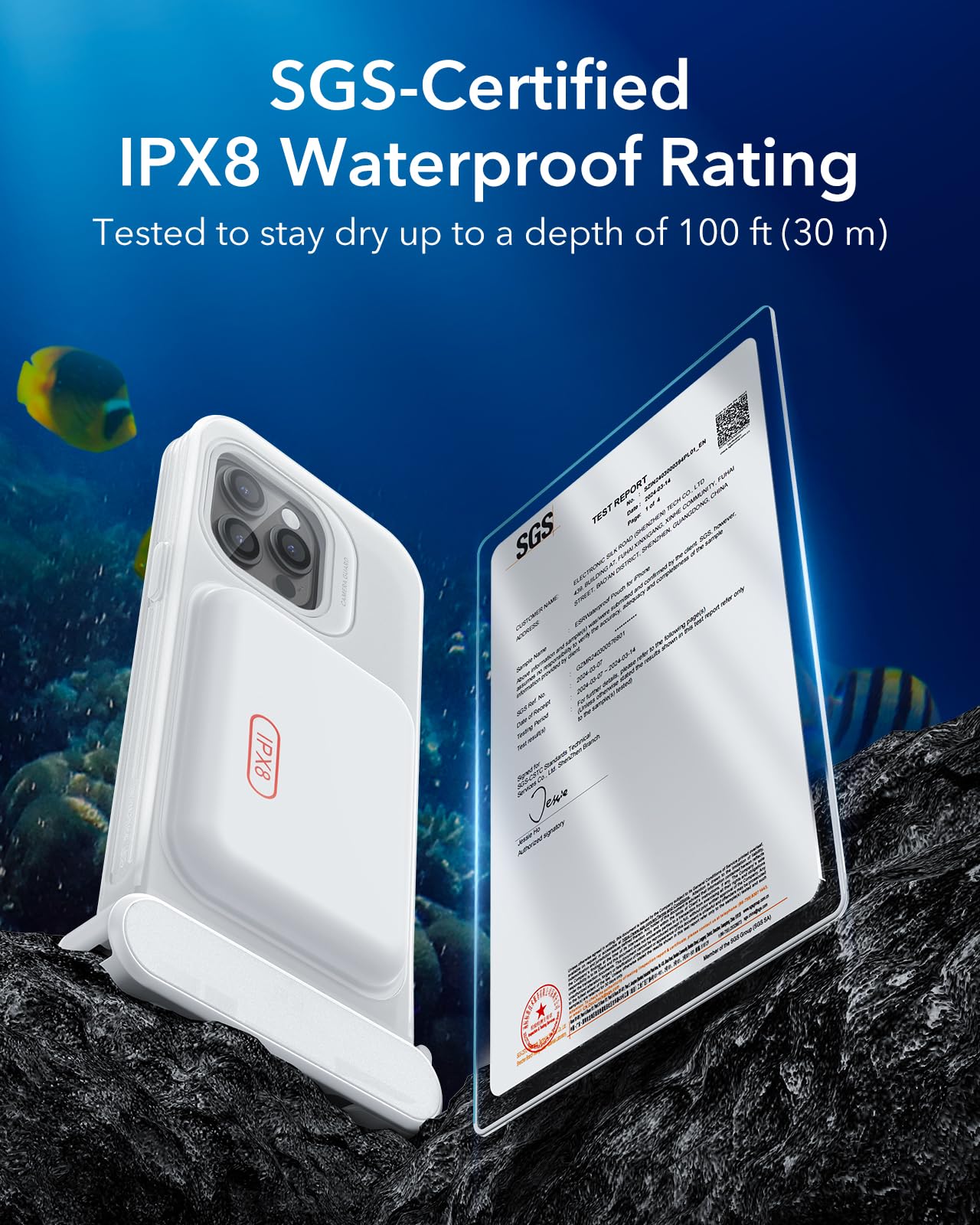 Foto 8 pulgar | Funda De Teléfono Impermeable Esr Para Iphone 15 Pro Max /14 Pro Max - Venta Internacional.