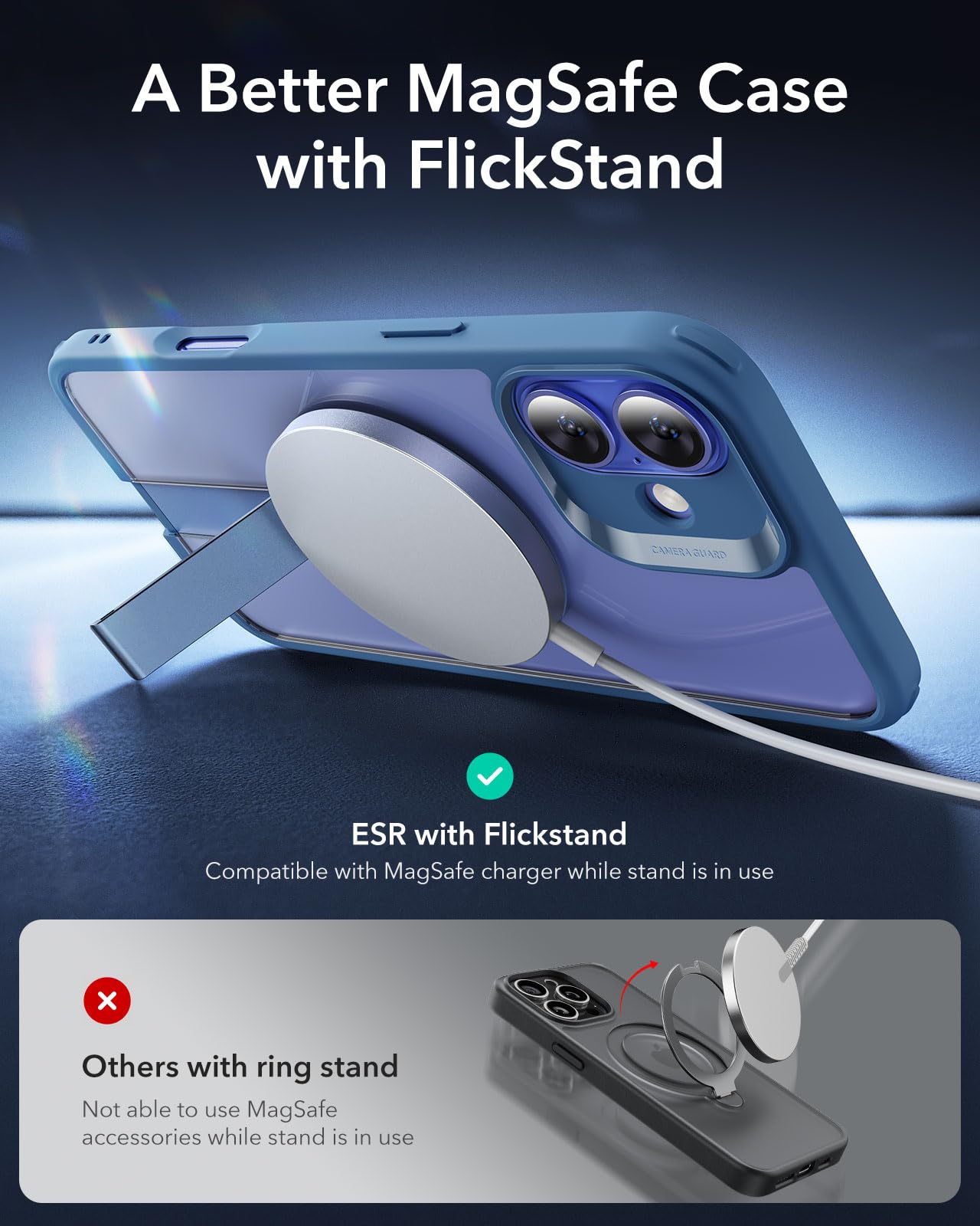 Foto 4 pulgar | Funda De Teléfono Esr Boost Series Con Soporte Para Iphone 16 Plus - Venta Internacional.