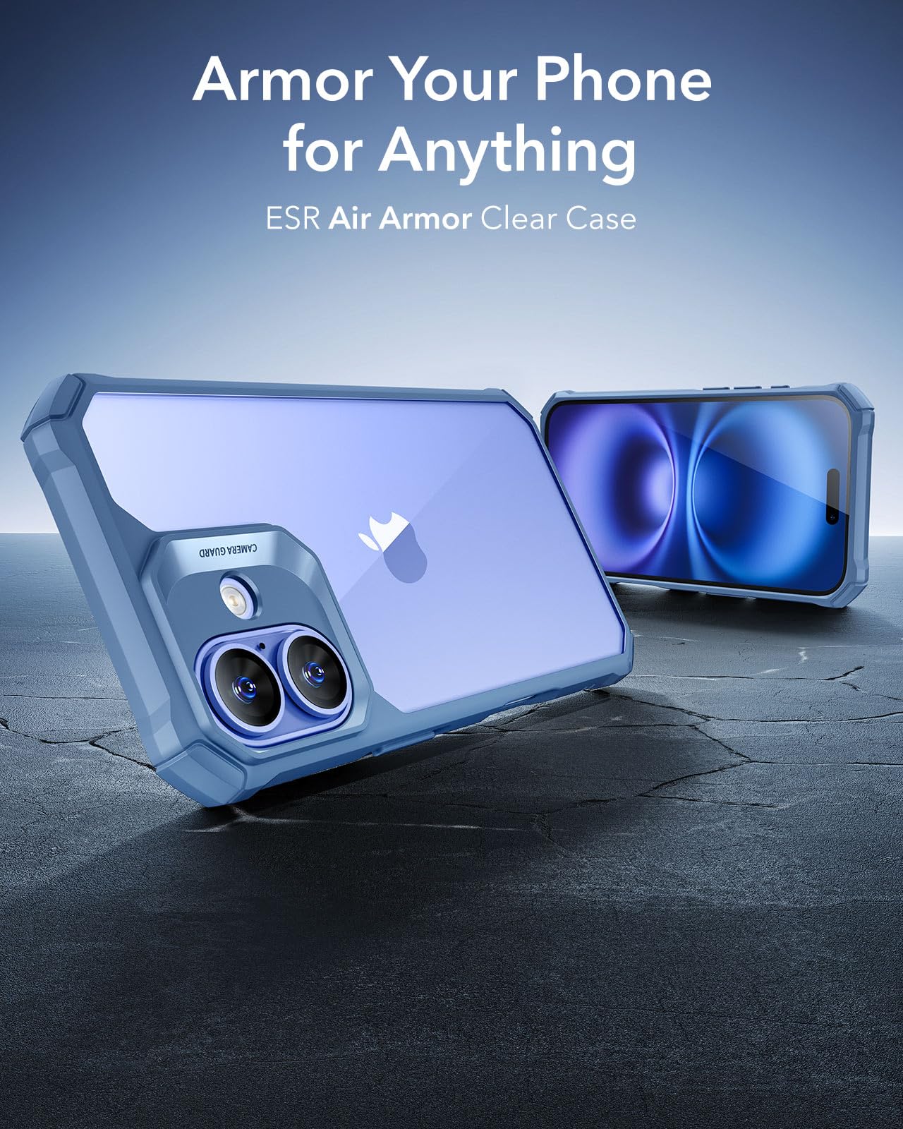Foto 2 | Funda De Teléfono Esr Air Armor Series Para Iphone 16, Azul Transparente - Venta Internacional.