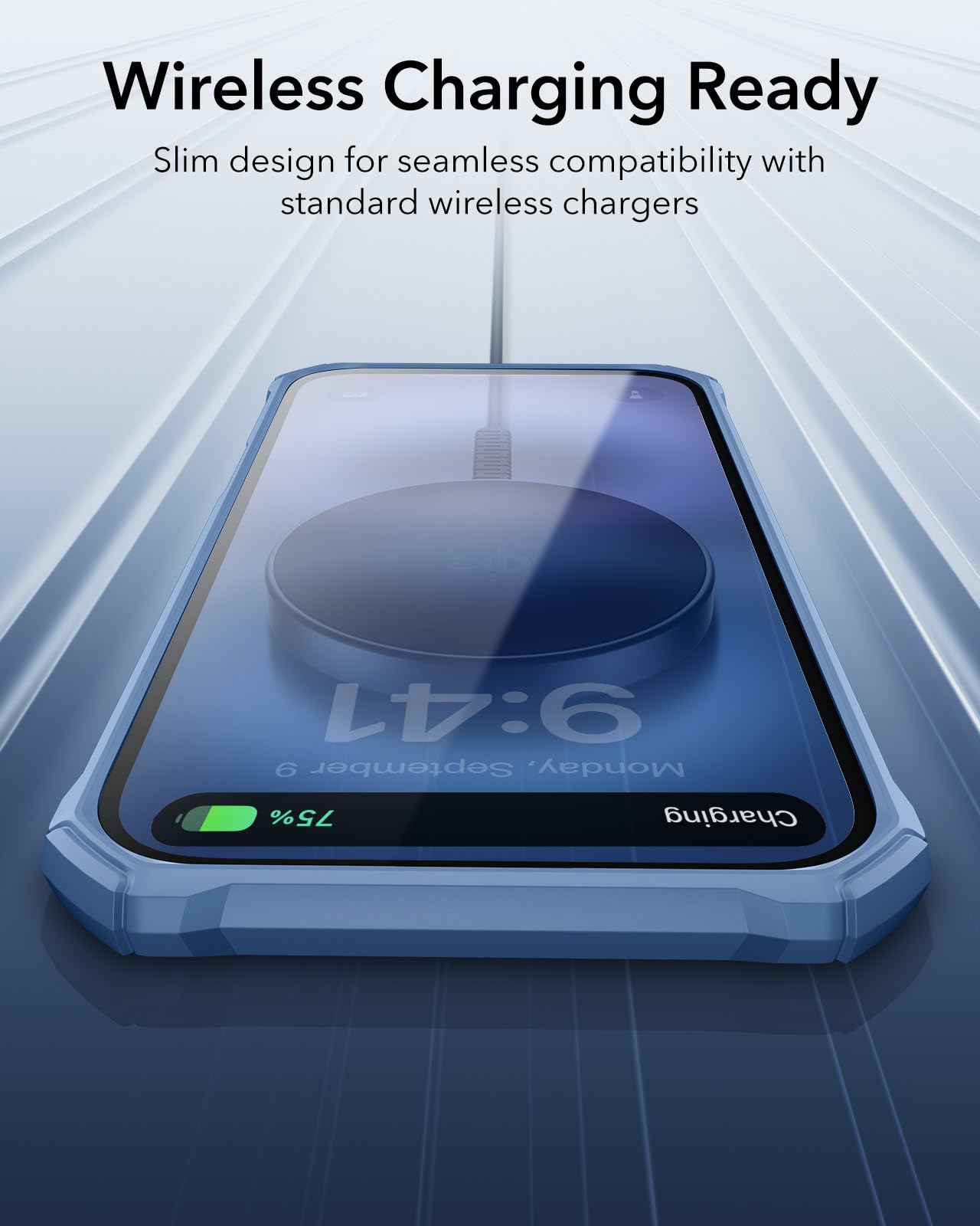 Foto 7 pulgar | Funda De Teléfono Esr Air Armor Series Para Iphone 16, Azul Transparente - Venta Internacional.