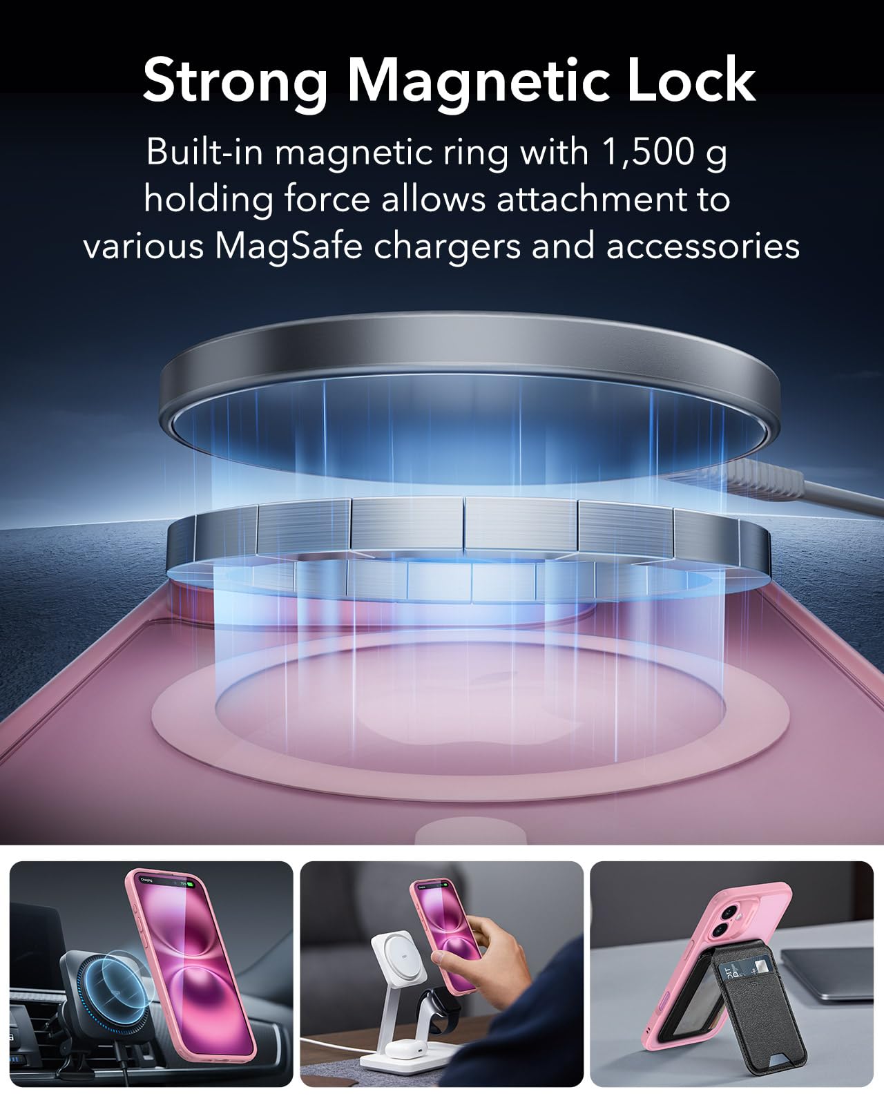 Foto 3 | Funda Esr Para Iphone 16 Translúcida Mate Con Magsafe Pink - Venta Internacional.