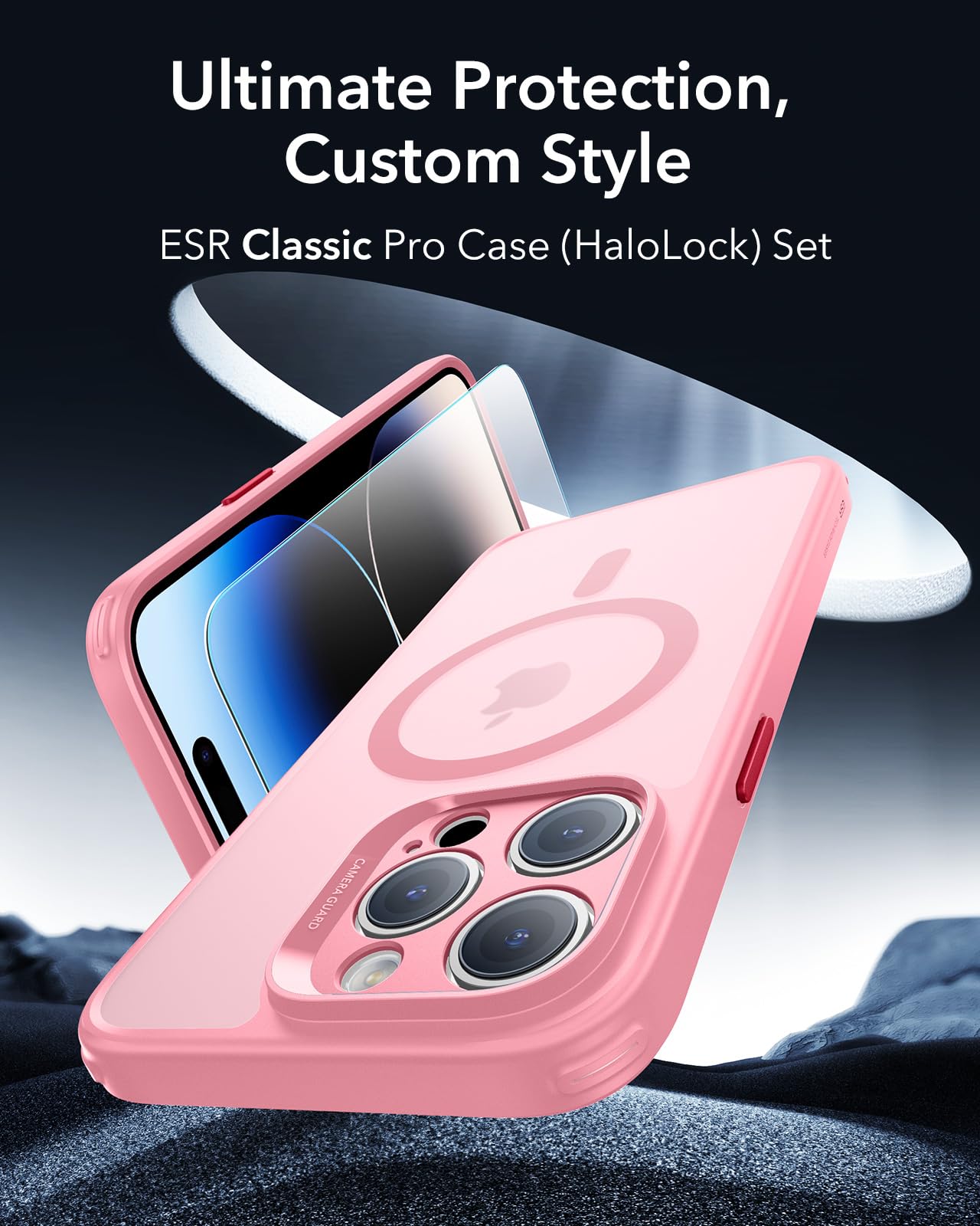 Foto 3 pulgar | Funda De Teléfono Esr Para Iphone 14 Pro, Translúcido, Mate, Rosa Esmerilado - Venta Internacional.