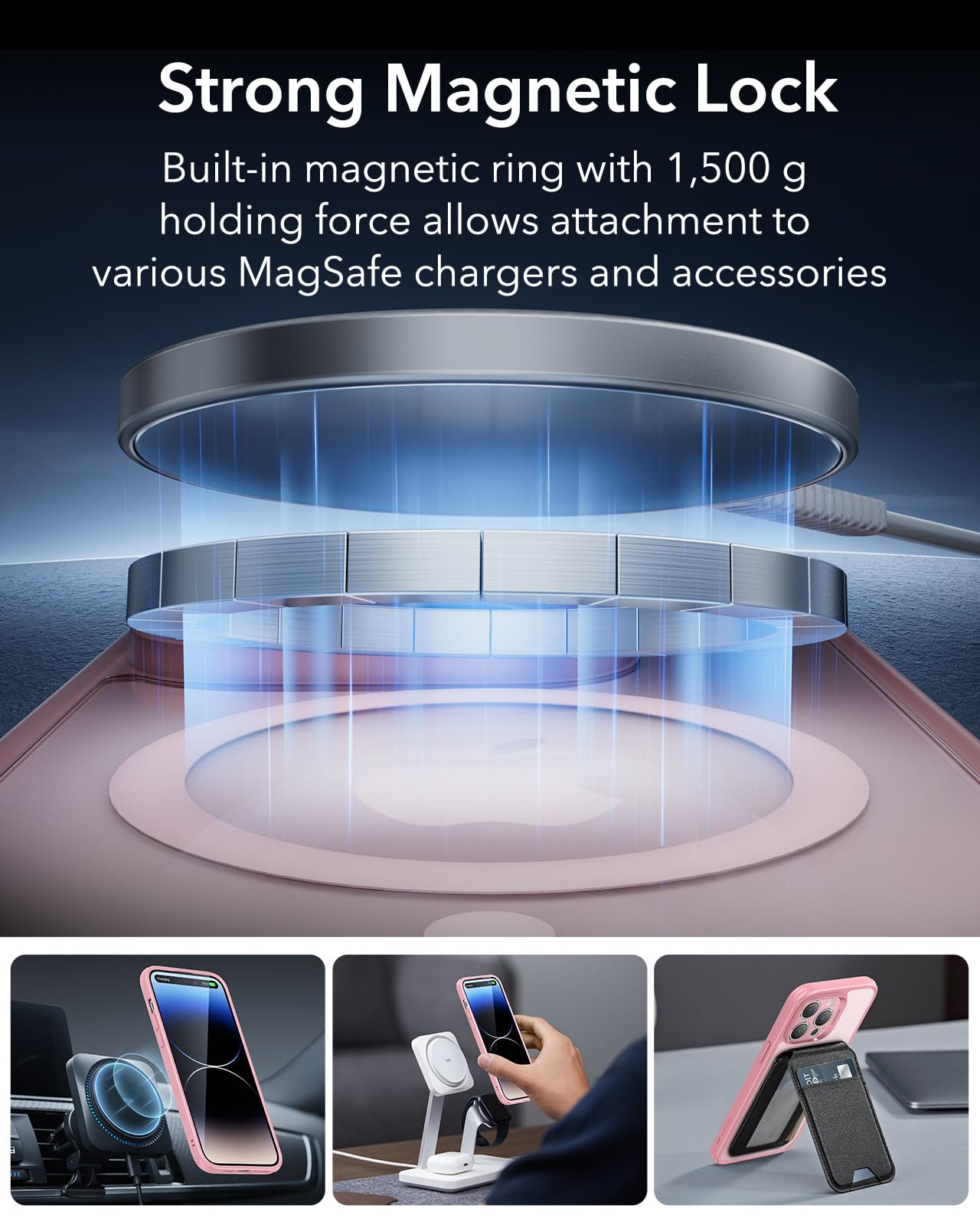 Foto 4 pulgar | Funda De Teléfono Esr Para Iphone 14 Pro, Translúcido, Mate, Rosa Esmerilado - Venta Internacional.